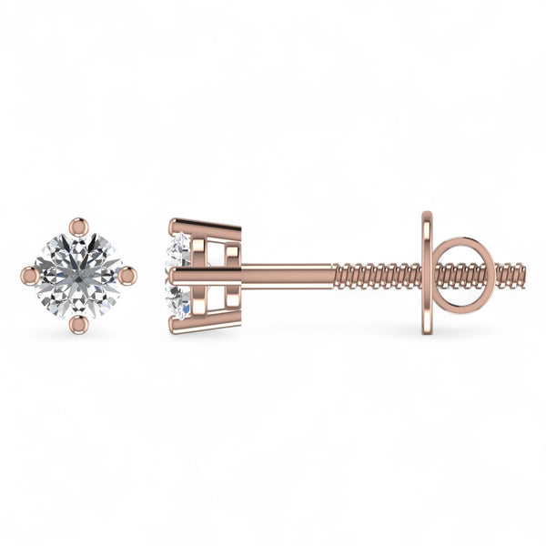 Item | Buy 4MM Natural Diamond Studs in 18KT Gold | SPOP Enterprise Global